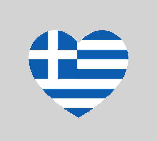 istock love Greece symbol, heart shape greek flag icon, ohi day, vector illustration 1627927003
