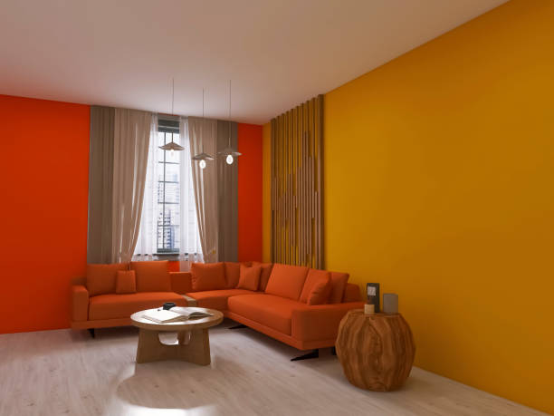 istock Living room interior design 3d render, 3d illustration 1627941796