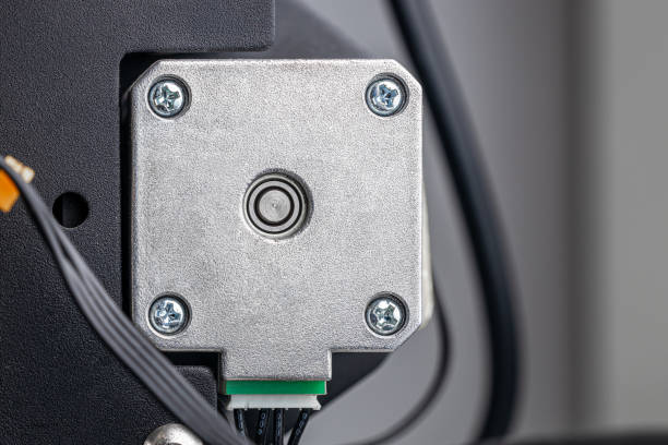 istock Modern stepper motor for various electrical equipment, 3D printer motor 1627947801