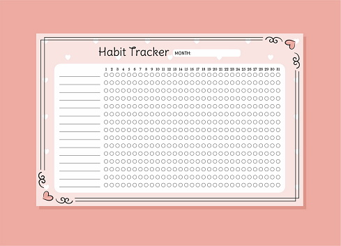 Printable Habit Tracker planner templates to customize