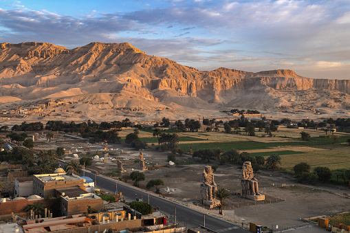 Early morning Hot Air Balloon Ride over the West bank, Valley of the Kings, Hatshepsut Temple, Deir El Medina, Old Gurna, Valley of The Queens