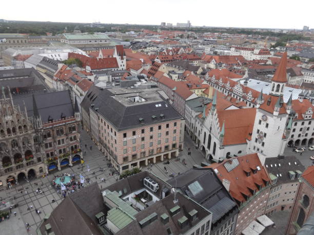 istock Munich skyline with old city hall 1628061941
