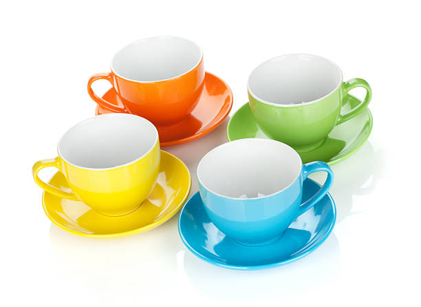istock Set of colorful cups 162812689
