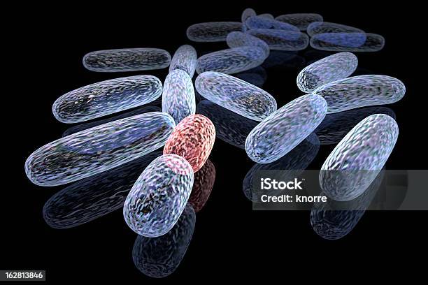 Mutação Bactérias - Fotografias de stock e mais imagens de Azul - Azul, Bactéria, Bactéria Bacillus subtilis