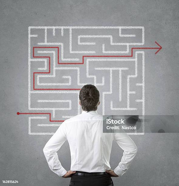 Finding The Solutoin Stock Photo - Download Image Now - Maze, Problems, Business