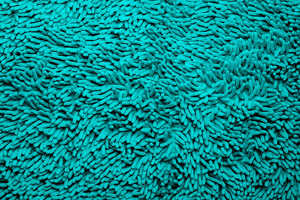 microfibra tapete de banheiro - blue carpet rug fiber - fotografias e filmes do acervo