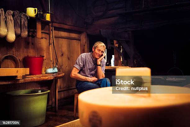 Traditional Cheesemaking Stock Photo - Download Image Now - Cheese, Farmer, Cheese Making