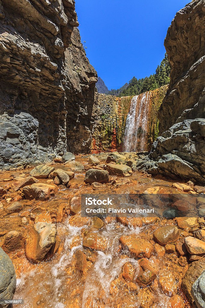 Cascada de Colores, цветной Водопад Ла Пальма-де-Мальорка - Стоковые фото Водопад роялти-фри