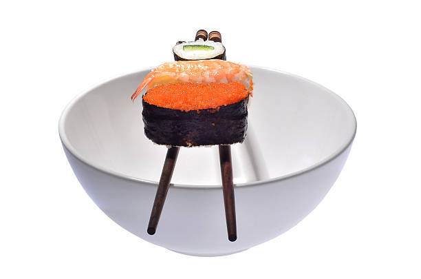 Plato sushi en placa - foto de stock