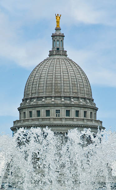 istock Wisconsin State Capitol behind a fountain 162819355