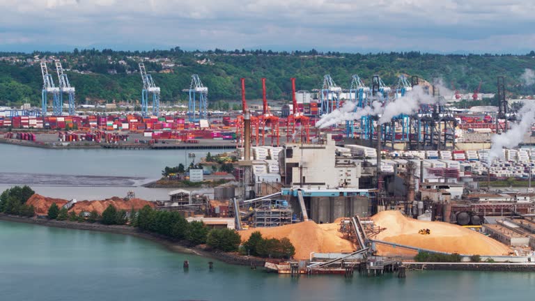 Industrial Port in Tacoma, WA