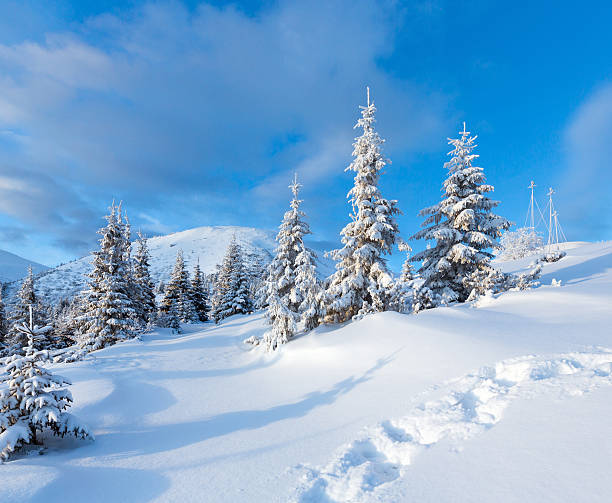 istock Morning winter mountain landscape 162819763