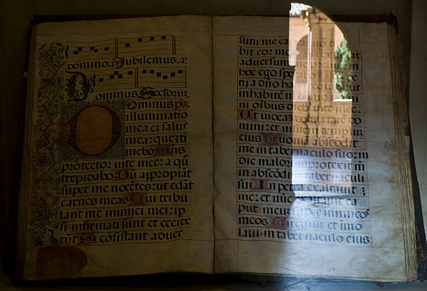 istock Ancient book and reflection of the Cloister 162820576
