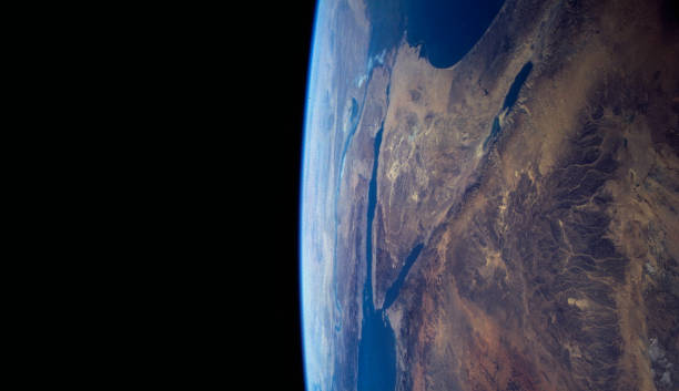 the middle east area from space - middle east map east globe imagens e fotografias de stock