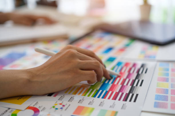 istock Close up view of creative people working on new project. 1628271592