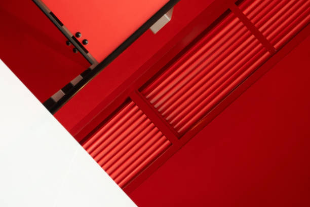 istock modern red white architecture background detail 1628274773