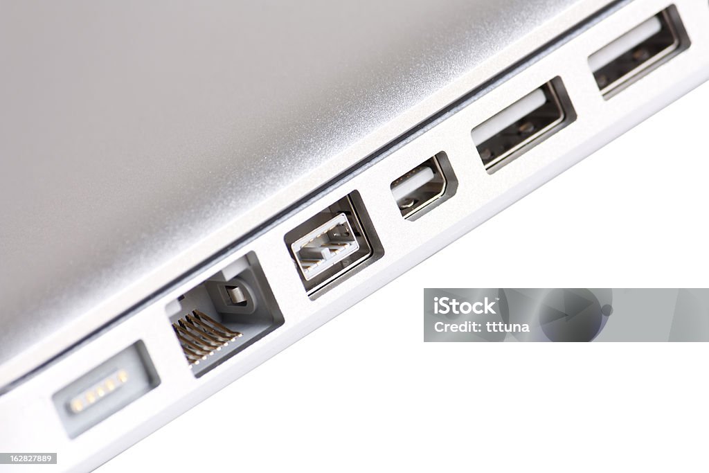 Computador expansão caça-níqueis, corte em fundo branco - Foto de stock de Backup royalty-free