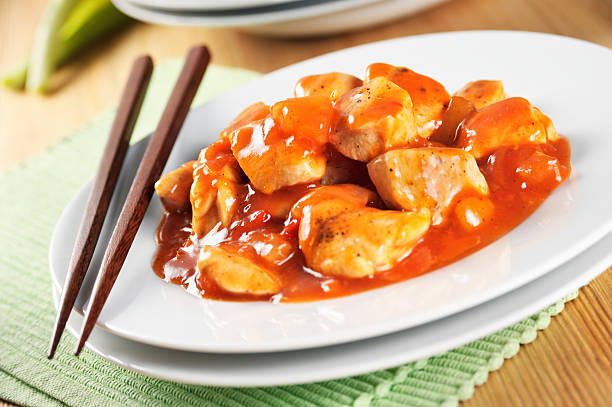 istock Chicken with sweet and sour sauce 162828193
