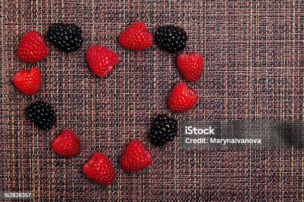 Berries Heart Frame Stock Photo - Download Image Now - Blackberry - Fruit, Congratulating, Day