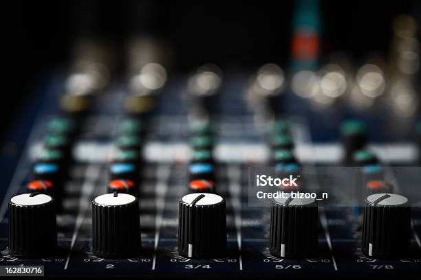 Music Mixer Desk Stock Photo - Download Image Now - Close-up, Color Image, Electric Mixer