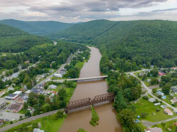 Photo of August 2023 aerial photo of Town of Hancock, Delaware County, NY.