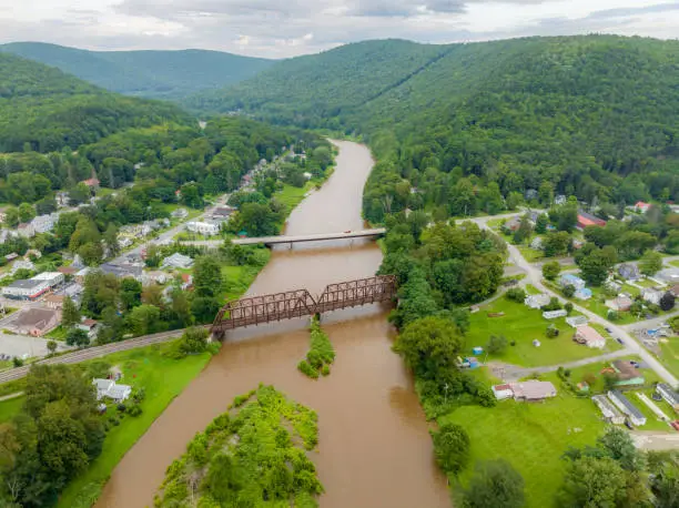 Photo of August 2023 aerial photo of Town of Hancock, Delaware County, NY.