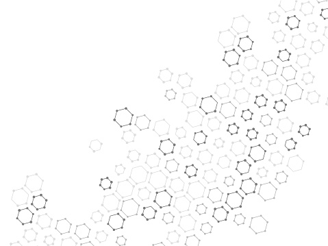 abstract hexagons scientific design copy space