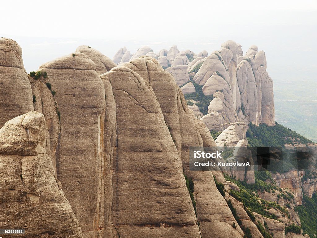 Range of peak Range of rock in Montserrat, Spain Beauty In Nature Stock Photo