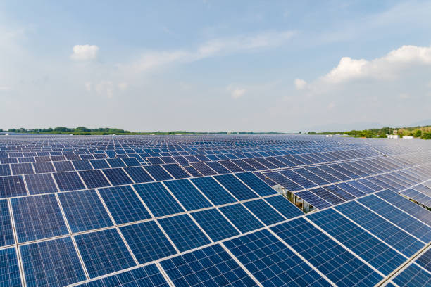 istock Aerial photography solar power generation 1628384199