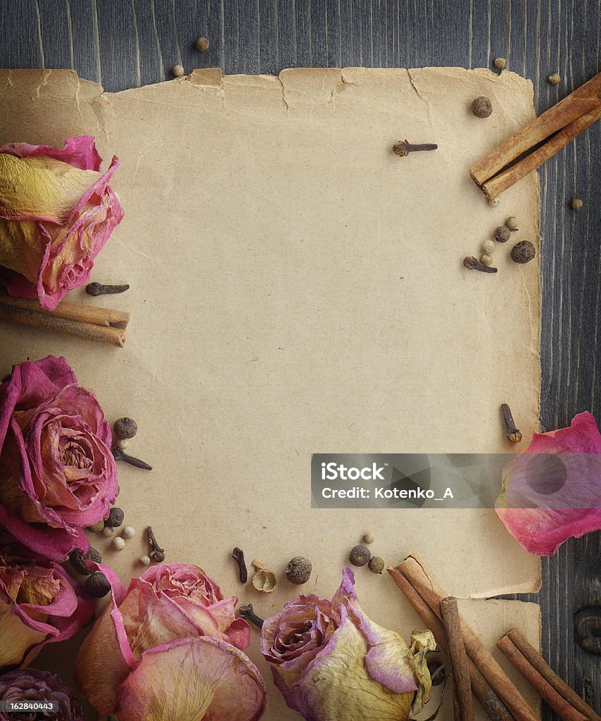 Hintergrund mit dekorativen Blumen - Lizenzfrei Alt Stock-Foto