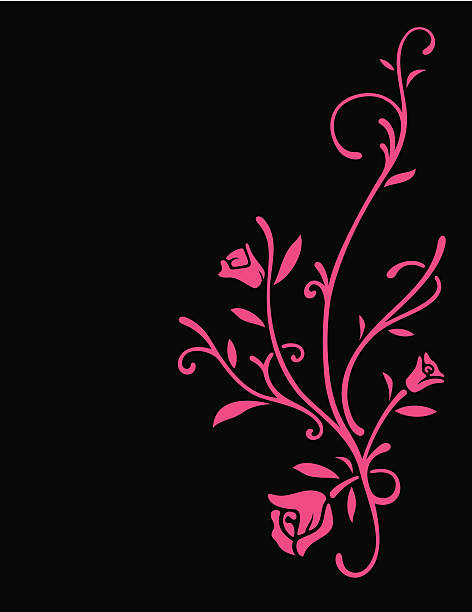 Fleurs Rose avec leafs - Illustration vectorielle