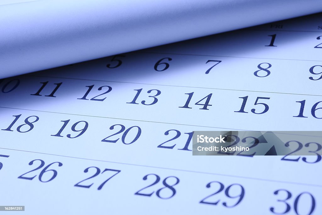 青色着色したイメージのカレンダー - カラー画像のロイヤリティフリーストックフォト