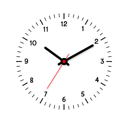 numbered hours clock design element