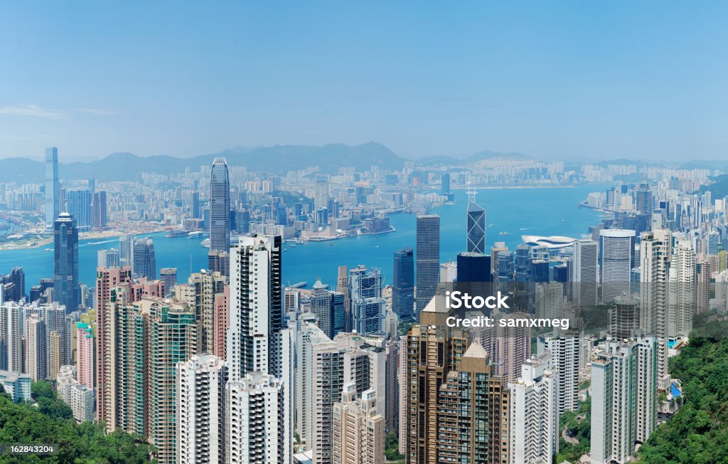 Hongkong und den Victoria Harbour, 2010 - Lizenzfrei 2 International Finance Center Stock-Foto