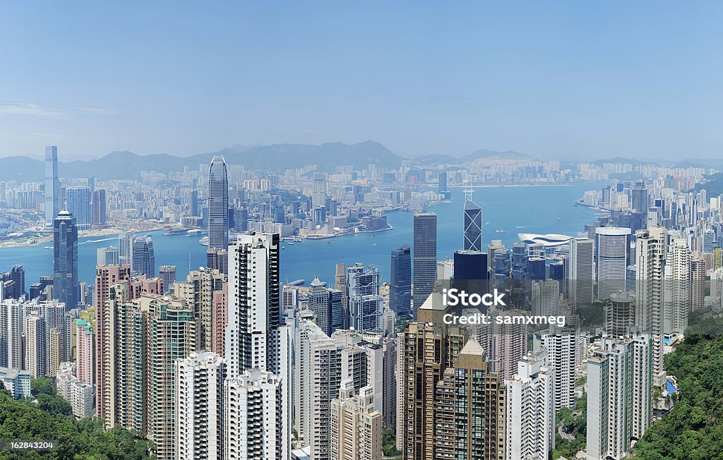 香港ビクトリアハーバー、2010 年 - アジア大陸のロイヤリティフリーストックフォト