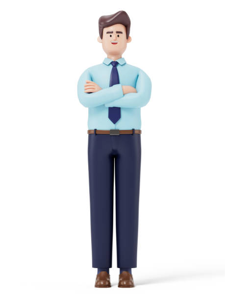 istock A 3D cartoon character with arms crossed 1628444722
