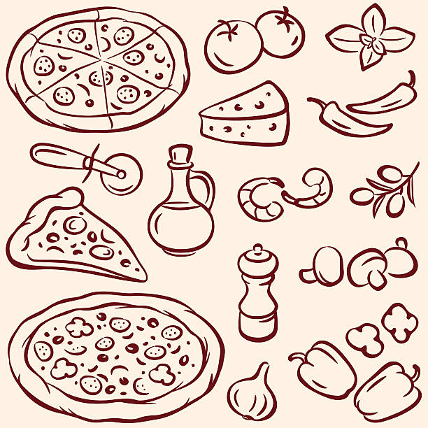 illustrazioni stock, clip art, cartoni animati e icone di tendenza di pizza - pizza napoletana