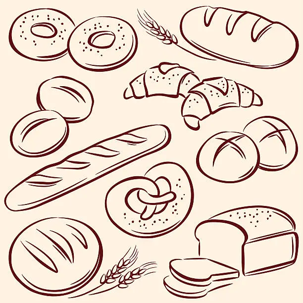 Vector illustration of Bread