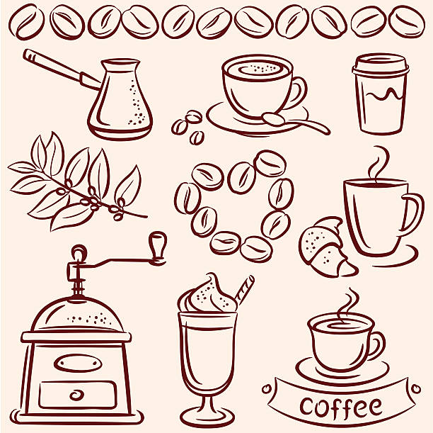 コーヒー - coffee heart shape coffee cup cup点のイラスト素材／クリップアート素材／マンガ素材／アイコン素材