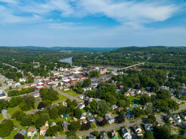 Photo of August 2023 aerial photo of Village of Owego, Tioga County, NY.