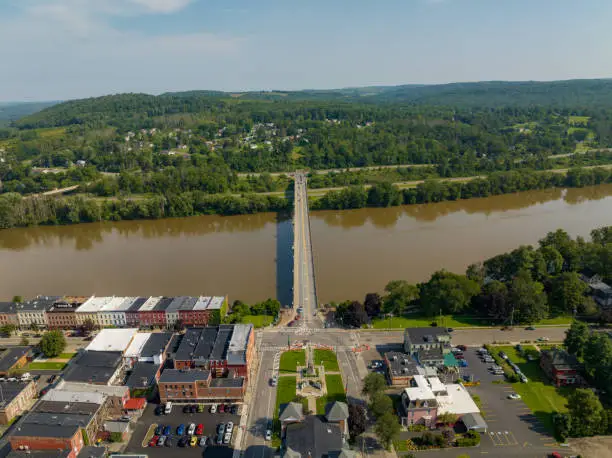 Photo of August 2023 aerial photo of Village of Owego, Tioga County, NY.