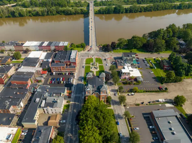 Photo of August 2023 aerial photo of Village of Owego, Tioga County, NY.