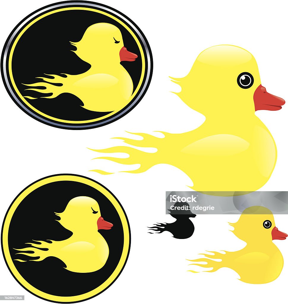 Flaming Rubber Duck Vector illustration of flaming rubber ducks. This is an original illustration and is not a trace or derivative work. Rubber Duck stock vector