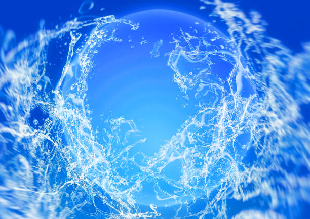 istock 3d illustration of abstract blue bubbles and blue splashes 1628478464