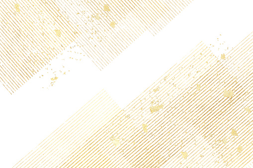 Overlapping gold lines, Japanese style (abstract) white background