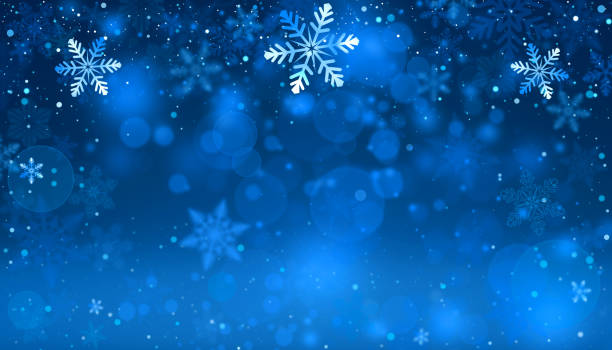 рождественский фон - snowing snow snowflake night стоковые фото и изображения