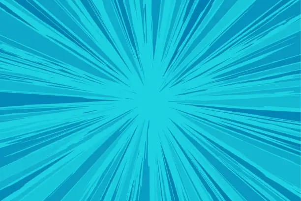 Vector illustration of Blue comic book action explosion starburst