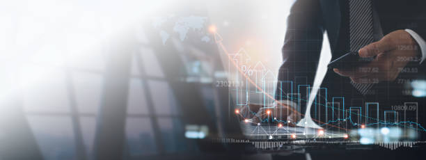 istock Businessman analyzing financial graph growth, business development with global network connection to increase sales data, business strategy and planning for achieve business investment goal 1628631586