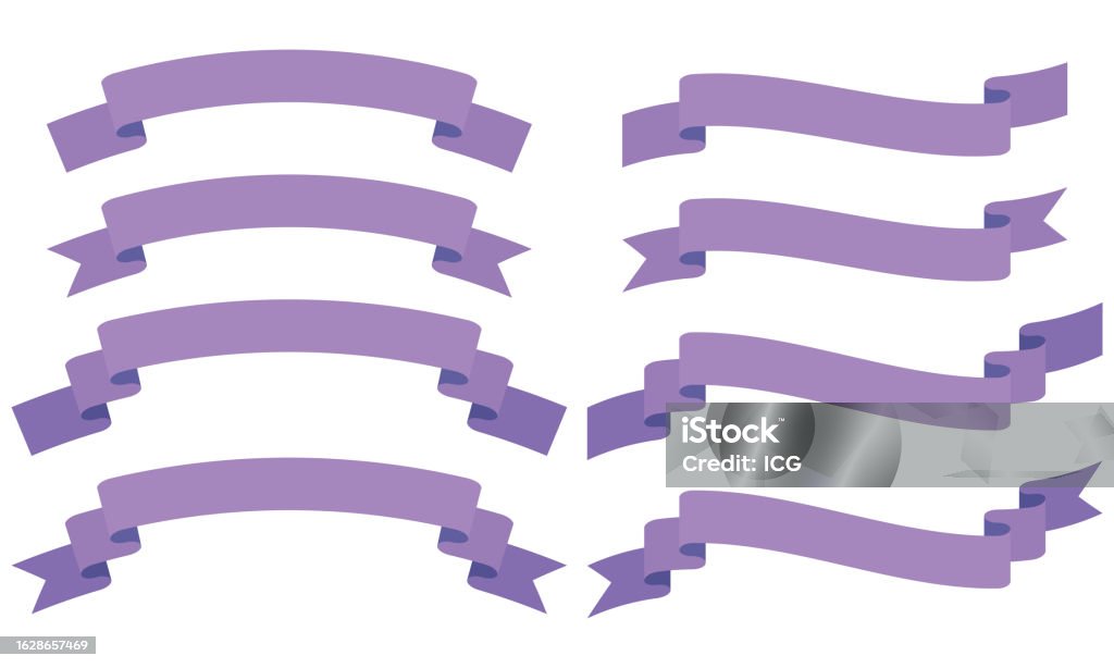 Curve Ribbon Pin Simple Curved Ribbon Set Stock Illustration - Download Image Now ...