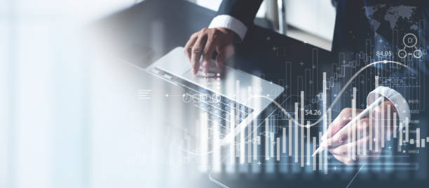 istock Businessman working on digital tablet analyzing sales data and economic growth graph chart, Banking, finance and investment, Business strategy, planning and solution, data analysis, market research 1628658517
